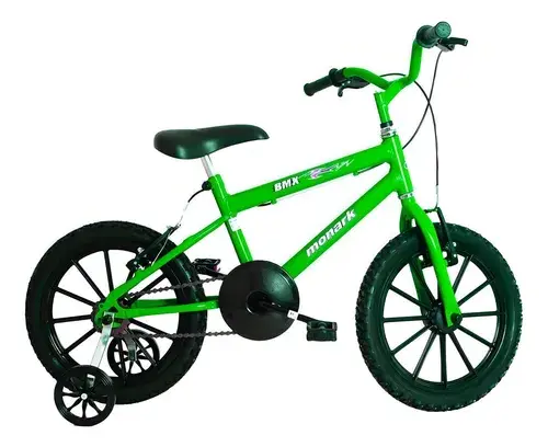 Bicicleta Infantil Aro 16 BMX Masculina Monark Cor Verde