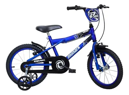 Bicicleta Infantil BMX Ranger Monark Aro 16 Azul Preto E Azul