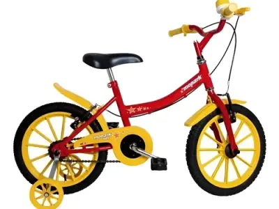Bicicleta Infantil Monark Kids Aro 16 Vermelha Vermelho/amarelo